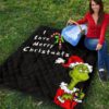 Christmas Premium Quilt | Grinch Love Merry Christmats Candy Cane And Bomb Quilt Blanket 9