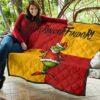 Christmas Premium Quilt | Grinchffindor Grinch Hogwarts Gryffindor Red Yellow Quilt Blanket 11