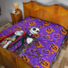 Christmas Premium Quilt | Jack And Sally Evil Pumpkin Patterns Quilt Blanket 19