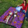 Christmas Premium Quilt | Jack And Sally Evil Pumpkin Patterns Quilt Blanket 9