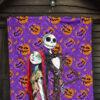 Christmas Premium Quilt | Jack And Sally Evil Pumpkin Patterns Quilt Blanket 7