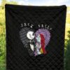 Christmas Premium Quilt - Jack And Sally Love Big Two Half Heart Quilt Blanket 5