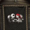 Christmas Premium Quilt | Jack And Sally Love Evil Jack Patterns Quilt Blanket 7