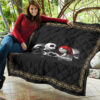 Christmas Premium Quilt | Jack And Sally Love Evil Jack Patterns Quilt Blanket 11