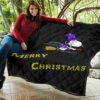 Christmas Premium Quilt | Merry Christmas Snoopy Witch Flying Broom Quilt Blanket 11