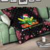 Christmas Premium Quilt | Merry Grinchmat Pumpkin Vegetables Pink Snowflake Quilt Blanket NA100403 17