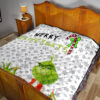 Christmas Premium Quilt | Merry Grinchmats Grinch Smiling Candy Cane Gift Quilt Blanket 19