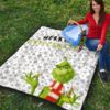 Christmas Premium Quilt | Merry Grinchmats Grinch Smiling Candy Cane Gift Quilt Blanket 9