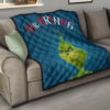 Christmas Premium Quilt | Mr. Grinch Smiling Thinking Face Quilt Blanket 15