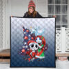 Christmas Premium Quilt | Nightmare Before Christmas Cartoon Jack And Sally Colorful Clothes Quilt Blanket 3