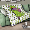 Christmas Premium Quilt | Smiling Happy Reptar T-Rex Head Patterns Quilt Blanket 17