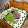 Christmas Premium Quilt | Smiling Happy Reptar T-Rex Head Patterns Quilt Blanket 19