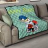 Christmas Premium Quilt | Snoopy And Charlie Brown Walking Snowing Quilt Blanket 15