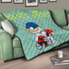 Christmas Premium Quilt | Snoopy And Charlie Brown Walking Snowing Quilt Blanket 17