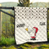 Christmas Premium Quilt | Snoopy Claus Cookies Candy Cane Patterns Quilt Blanket 13