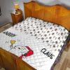 Christmas Premium Quilt | Snoopy Claus Cookies Candy Cane Patterns Quilt Blanket 19