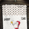 Christmas Premium Quilt | Snoopy Claus Cookies Candy Cane Patterns Quilt Blanket 7