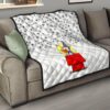 Christmas Premium Quilt | Snoopy Sitting On His House Wishing Stars Quilt Blanket 15