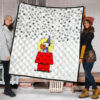 Christmas Premium Quilt | Snoopy Sitting On His House Wishing Stars Quilt Blanket 1