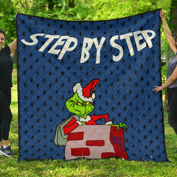 Christmas Premium Quilt | Step By Step Grinch Stealing Xmas Quilt Blanket