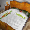 Christmas Premium Quilt | The Grinch Smile Standing Xmas Balls Quilt Blanket 19