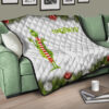 Christmas Premium Quilt | The Grinch Smile Standing Xmas Balls Quilt Blanket 17