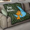 Christmas Premium Quilt | Xmas Dreams Garfield Sleeping On Moon Quilt Blanket 15