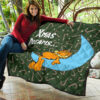 Christmas Premium Quilt | Xmas Dreams Garfield Sleeping On Moon Quilt Blanket 11