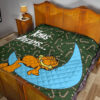 Christmas Premium Quilt | Xmas Dreams Garfield Sleeping On Moon Quilt Blanket 19