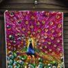 Colorful Peacock Quilt Blanket Gift For Peacock Lover 3