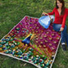 Colorful Peacock Quilt Blanket Gift For Peacock Lover 5