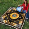 Colorful What a Wonderful World Sunflower Quilt Blanket Gift 5