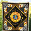 Colorful What a Wonderful World Sunflower Quilt Blanket Gift 1