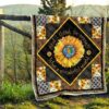 Colorful What a Wonderful World Sunflower Quilt Blanket Gift 9