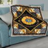 Colorful What a Wonderful World Sunflower Quilt Blanket Gift 19