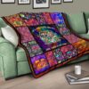 Cool Win In My Hair Hippie Van Quilt Blanket Funny Gift Idea 17