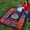 Cool Win In My Hair Hippie Van Quilt Blanket Funny Gift Idea 9