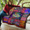 Cool Win In My Hair Hippie Van Quilt Blanket Funny Gift Idea 11