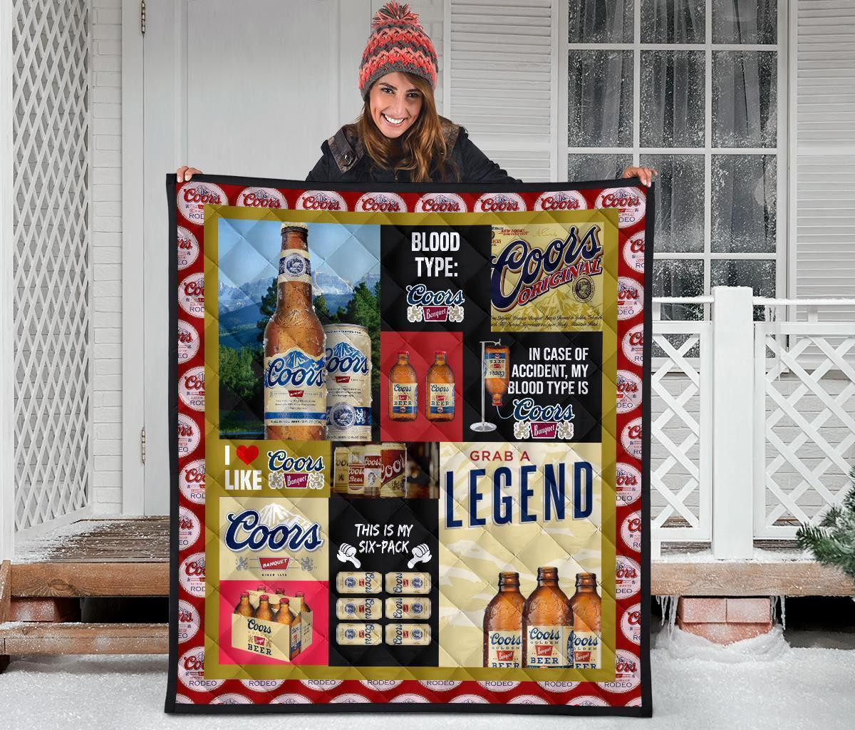 Coors Banquet Quilt Blanket Funny Gift