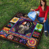 Cute Hippie Elephant Quilt Blanket Funny Gift Idea 5