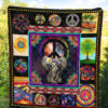 Cute Hippie Elephant Quilt Blanket Funny Gift Idea 1