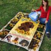 Dachshund You Are My Sunshine Sunflower Quilt Blanket 9