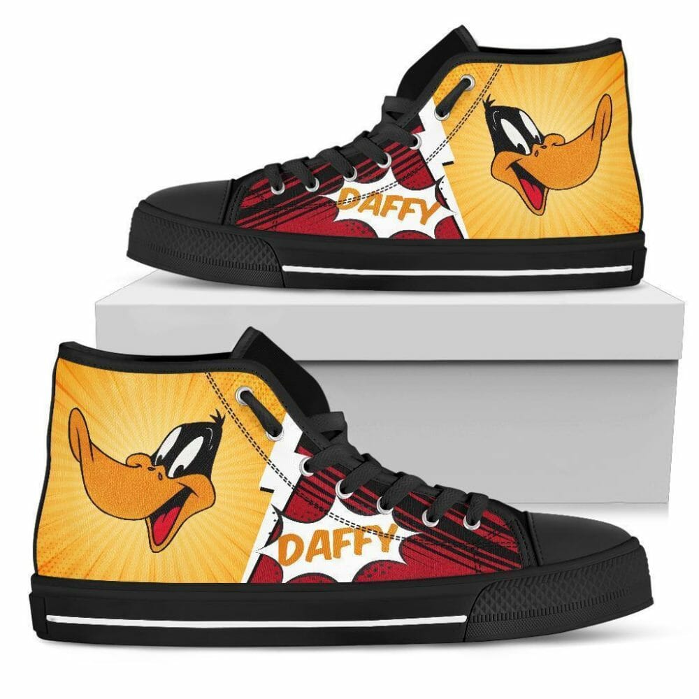 Daffy Duck Sneakers Fan High Top Shoes Fan Gift