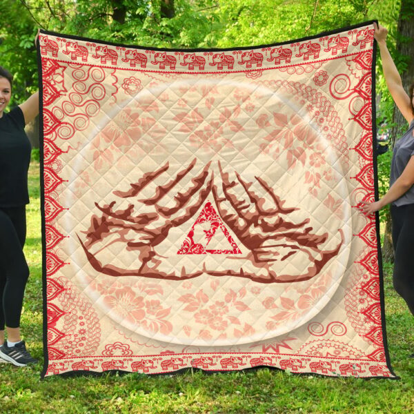 Delta Sigma Theta Premium Quilt Blanket Sorority Home Decor Custom For Fans