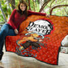 Demon Slayer Anime Zenitsu Sleeping Lightning Breath Power Premium Quilt Blanket 11