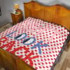 Don't Look Back Red Heart Patterns Premium Quilt Blanket 19