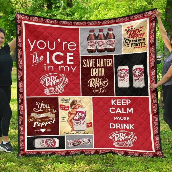 Dr Pepper Diet Quilt Blanket Funny Gift For Soft Drink Lover