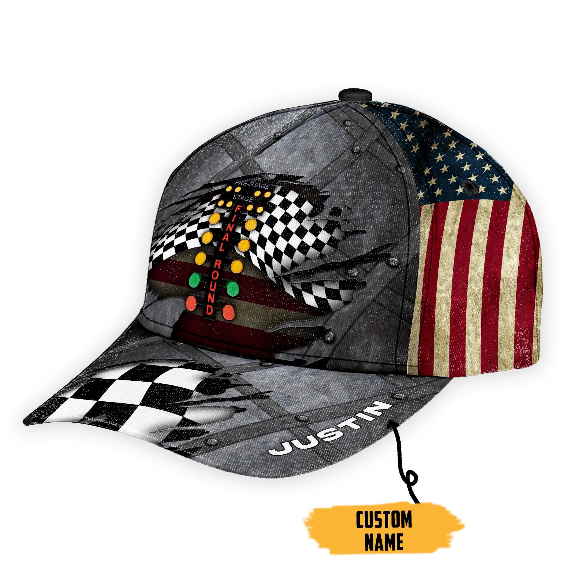 Drag Racing Custom Name Cap