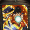 Dragon Ball Anime DB Goku Fighting With Golden Shenron Dragon Premium Quilt Blanket 7