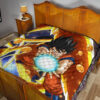 Dragon Ball Anime DB Goku Fighting With Golden Shenron Dragon Premium Quilt Blanket 19